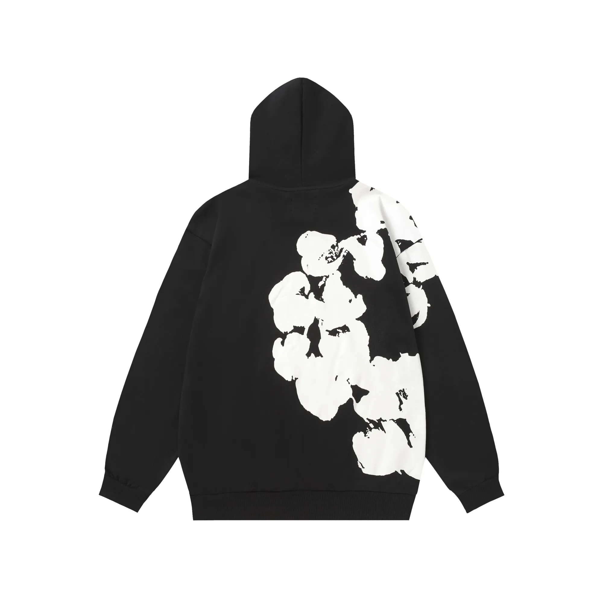 6002# DENIM TEARS Kapok European and American trendy brand high-quality printed hooded sweatshirt set. Terry fabric weighs 380 grams. Threads are customized and dyed in the same color. Color Black Gray Purple Size S-XL